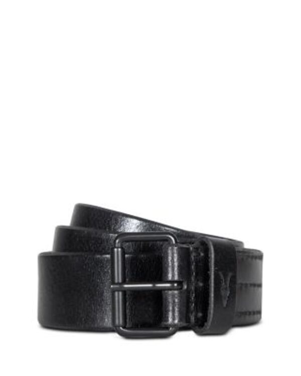 オールセインツ メンズ 付属品 胴締め なめし革 ALLSAINTS Leather Belt Black 黒いこと
