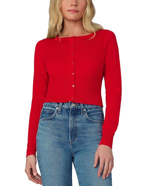 ジョーズジーンズ レディース アウター カーディガン セーター Joe's Jeans The Shrunken Cardigan Sweater Cherry Red レッド