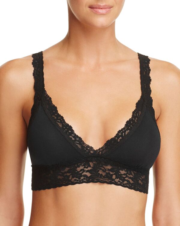 ハンキーパンキー レディース アンダーウェア ブラジャー コットン Hanky Panky Supima Cotton Padded Bralette Black ブラック