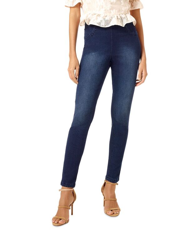 ヒュー レディース ボトムス レギンス デニム HUE Reversible Denim Leggings Deep Blue ブルー