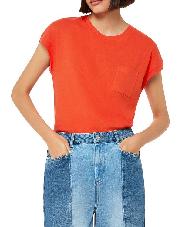 ホイッスルズ レディース トップス Tシャツ リネン Whistles Ember Linen Mix Pocketee Red レッド