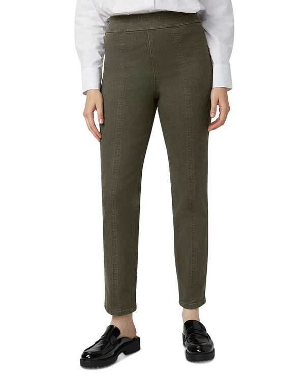ヒュー レディース ボトムス デニムパンツ ジーンズ HUE Mid Rise Straight Jeans in Olive Night Olive Night オリーブ