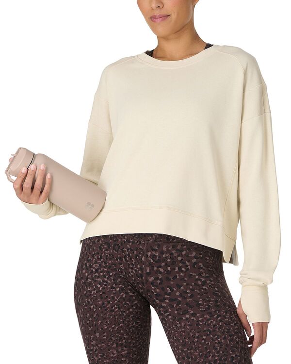 スウェッティベティ レディース アウター パーカー・スウェット プルオーバー クロップド Sweaty Betty After Class Cropped Sweatshirt Barley Beige ベージュ
