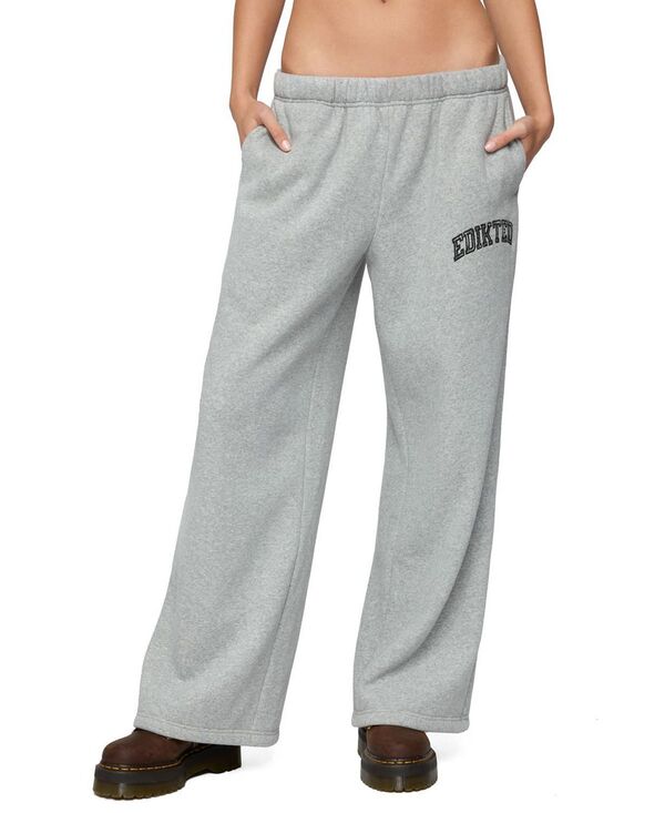 アディクテッド レディース ボトムス カジュアルパンツ スウェットパンツ Camo Crush Edikted Sweatpants Dark-Gray-Melange グレー｜ReVida 店
