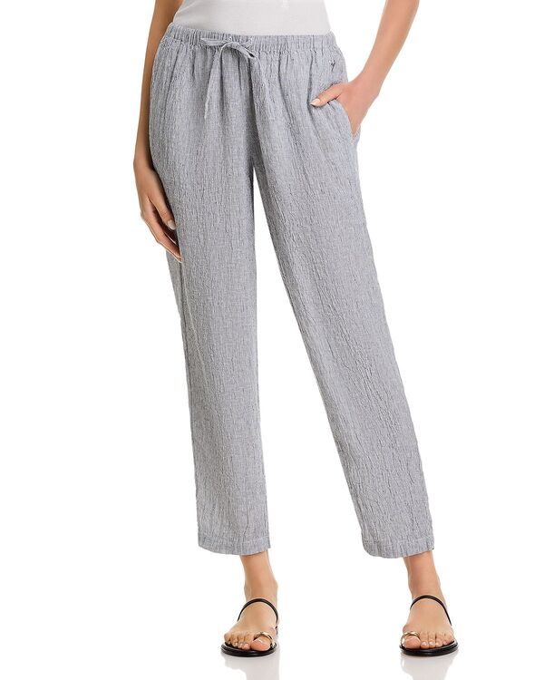 エイリーンフィッシャー レディース ボトムス カジュアルパンツ アンクル リネン Eileen Fisher Puckered Linen Tapered Ankle Pants Ink 19,695円