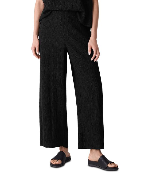 エイリーンフィッシャー レディース ボトムス カジュアルパンツ アンクル Eileen Fisher Crinkled Ankle Pants Black ブラック