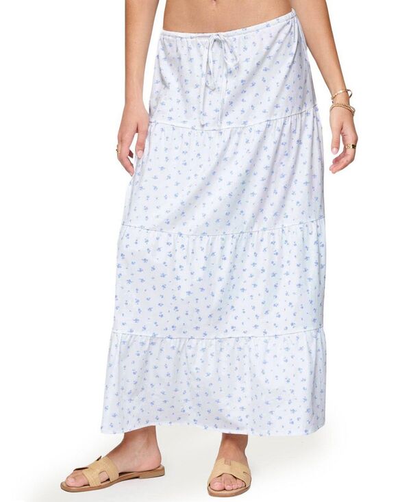 アディクテッド レディース ボトムスカート ティアード フラワー柄 マキシ フラワー Edikted Charley Floral Tiered Maxi Skirt White ホワイト｜ReVida 店