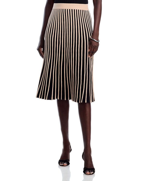 ティー・タハリ レディース ボトムスカート ミディ Tahari Pull On Midi Bi Color Skirt Stone Camel Heather ヘザー