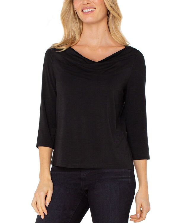 リヴァプール ロサンゼルス レディース トップス シャツ Liverpoolos Angeles Cowl Neck Top Black ブラック