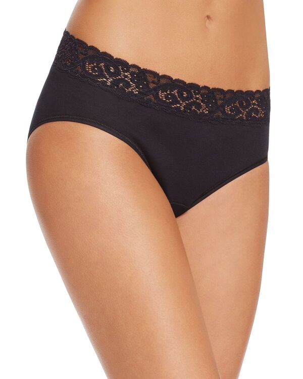 ハンロ レディース アンダーウェア パンツ コットン Hanro Moments Cotton Hipster Black ブラック