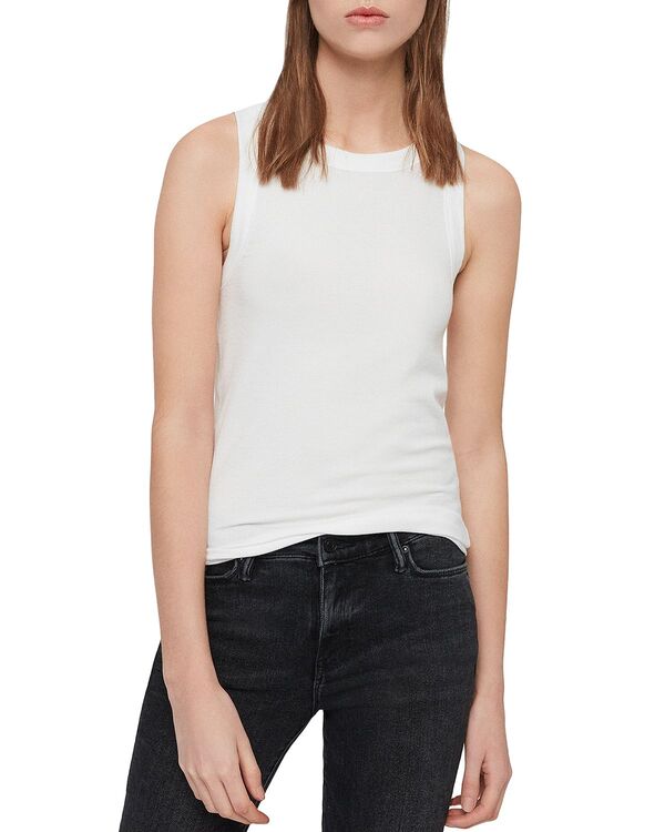 オールセインツ レディース トップス タンクトップ ニット ALLSAINTS Rina Rib-Knitank White ホワイト
