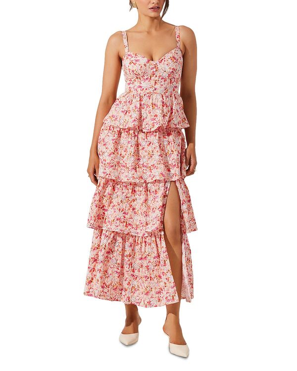 アストール レディース トップス ワンピース ティアード フラワー柄 プリント フラワー ASTR the Label Midsummer Tiered Floral Print Dress Pink Multi ピンク 14,026円