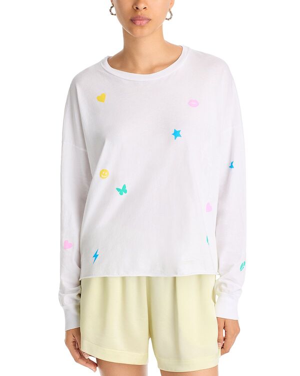 アクア レディース トップス ティーシャツ 落っこちる肩先 AQUA Emma Drop Shoulder Crop Tee - Exclusive White 白いこと レディースファッション-Tシャツ・カットソー