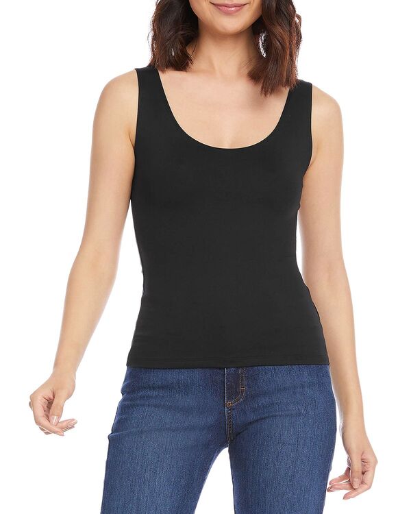 カレンケーン レディース トップス タンクトップ Karen Kane Scoop Neck Tank Black ブラック