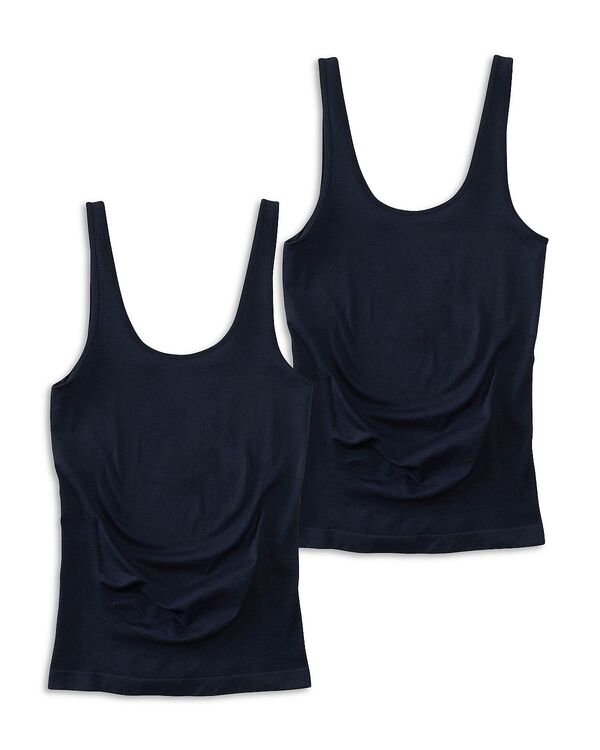 イングリッド\u0026イザベル レディース トップス 貯蔵タンクいの一番 マタニティ Ingrid \u0026 Isabel Seamless Maternity Cami Pack of 2 Black 黒いこと トップス-タンクトップ-レディースファッション