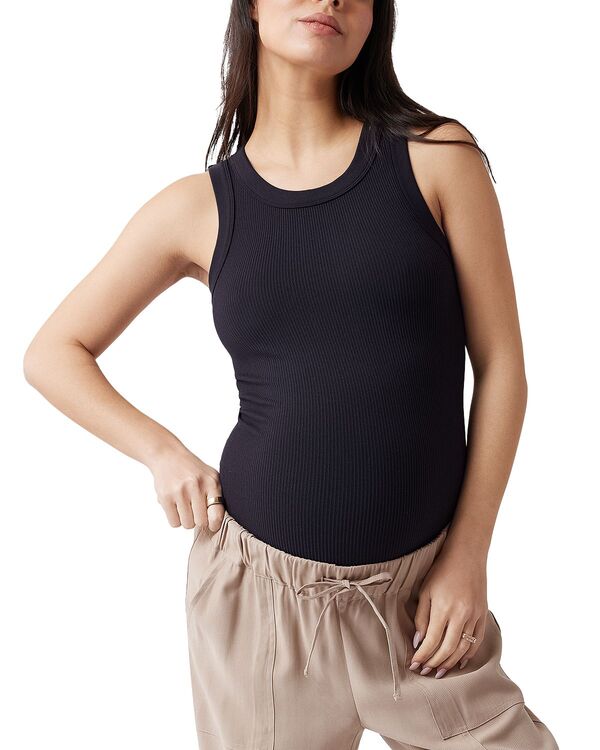 イングリッド&イザベル レディース トップス タンクトップ Ingrid & Isabel Seamless Rib Tank Black ブラック