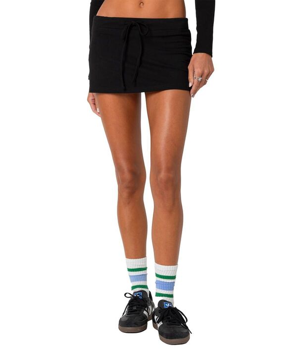 アディクテッド レディース ボトムスカート Edikted Bayside Slitted Micro Skort Black ブラック