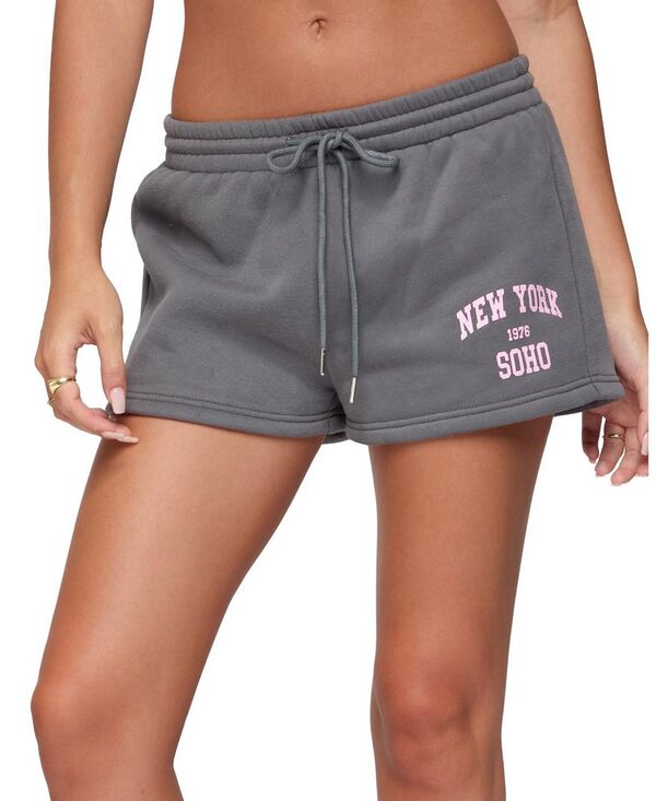アディクテッド レディース ボトムス ハーフパンツ・ショーツ ショートパンツ Edikted Soho 76 Sweat Shorts Gray グレー