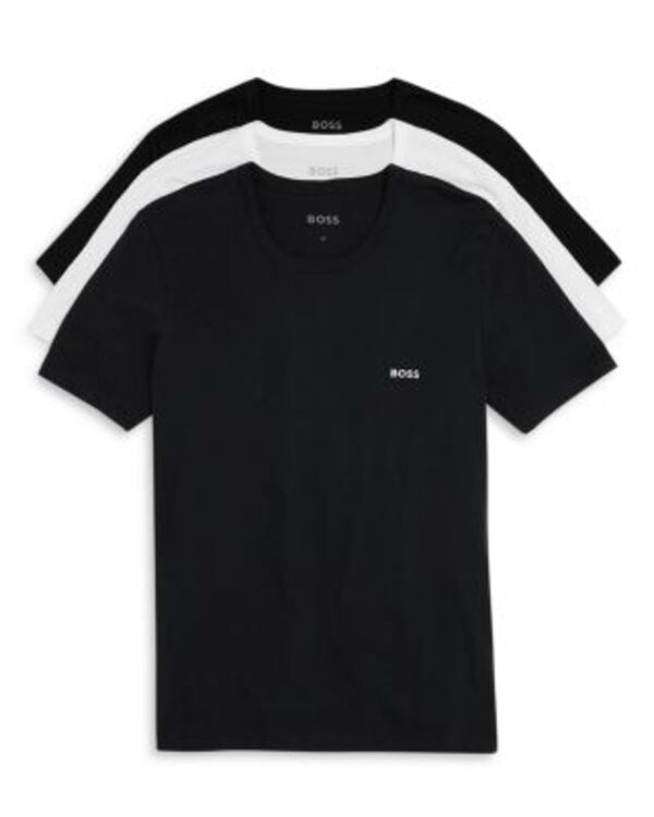ボス メンズ トップス Tシャツ レギュラーフィット クルーネック コットン ロゴ BOSS Classicotton Regular Fit Logo Crewneck Tees Pack of 3 Open Miscellaneous｜ReVida 店