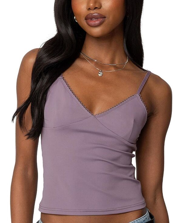アディクテッド レディース トップス タンクトップ Edikted Violetank Top Mauve