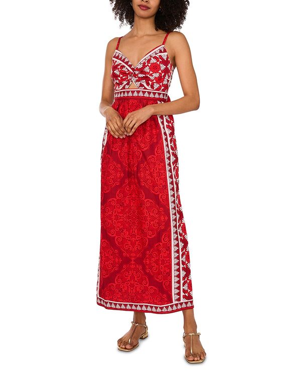 ワンステイト レディース トップス ワンピース マキシ 1.STATE Twist Front Maxi Dress Goji Berry