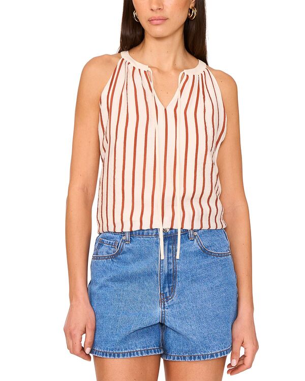 ヴィンスカムート レディース トップス シャツ VINCE CAMUTO Tie Neck Top Chili