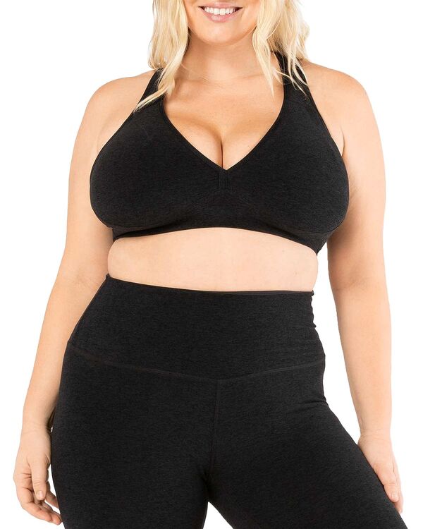 ビヨンドヨガ レディース アンダーウェア ブラジャー Beyond Yoga Space Dyed Lift Your Spirits Bopo Bra Darkest Night｜ReVida 店