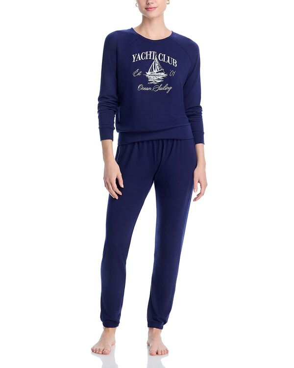 アクア レディース アウター パーカー・スウェット プルオーバー AQUA Brushed Jersey Long Pajama Set -Exclusive Yacht Club アクア