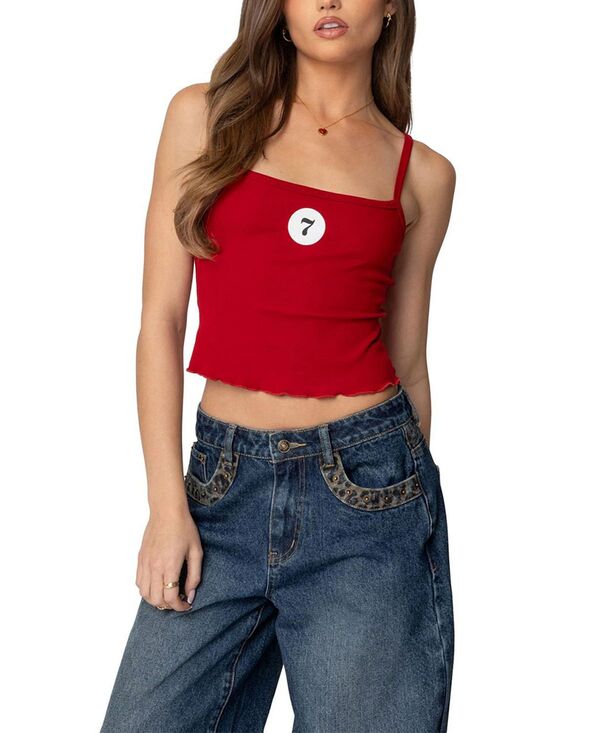 アディクテッド レディース トップス 貯蔵タンクいの一番 Edikted Precious 7 Tank Top Red 赤いこと トップス-レディースファッション