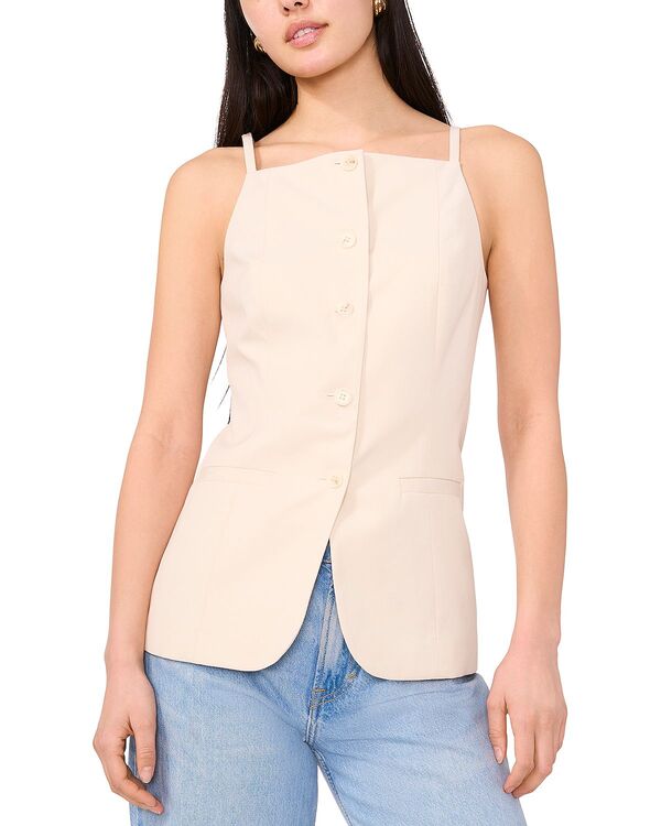 ワンステイト レディース トップス ベスト 1.STATE Button Front Vest Sand サンド