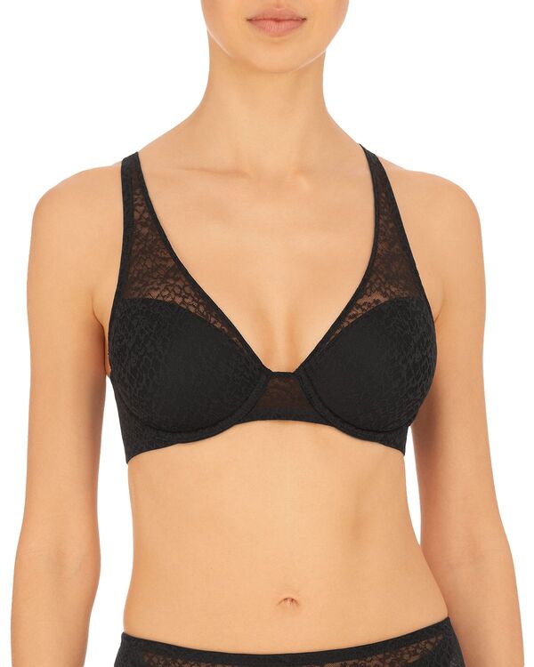 ナトリ レディース アンダーウェア ブラジャー Natori Pretty Smooth Full Fit Smoothing Contour Underwire Bra Black ブラック|ReVida 店