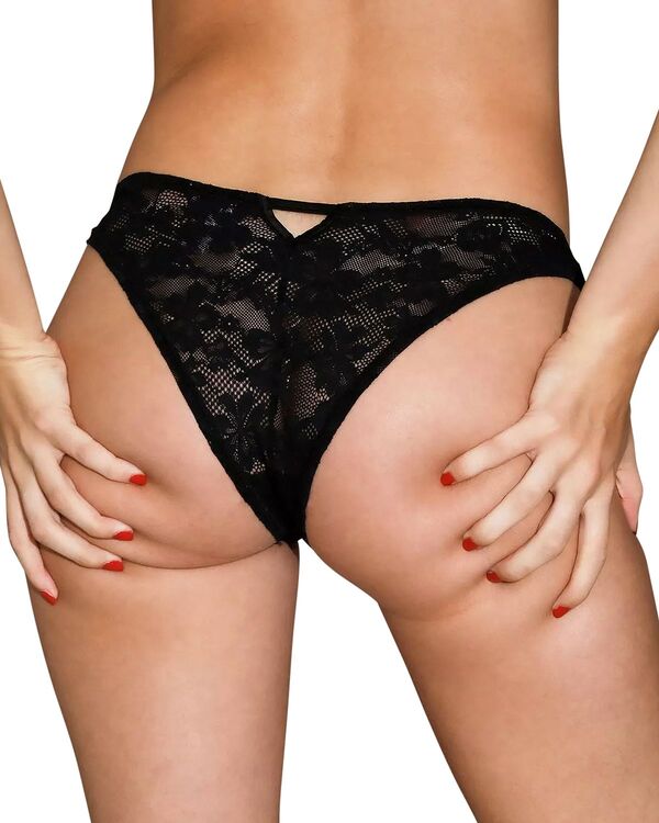 フレーデュマール レディース アンダーウェア パンツ レース Fleur du Male Stretch Multifit Lace Cheeky Panty Black ブラック