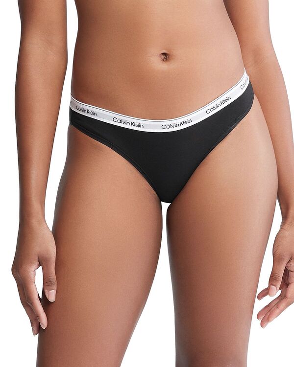 カルバンクライン レディース アンダー御召しもの ズボン下 ロゴタイプ Calvin Klein Modern Logo Bikini Black 黒いこと