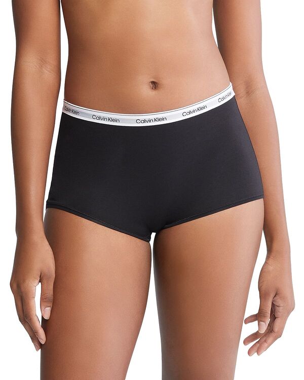 カルバンクライン レディース アンダー御召しもの ズボン下 ロゴタイプ Calvin Klein Modern Logo Boyshorts Black 黒いこと