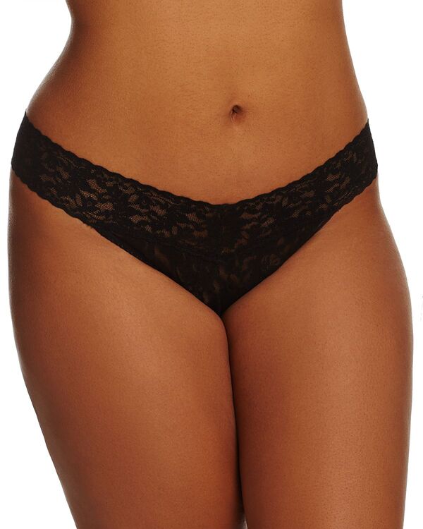 ハンキーパンキー レディース アンダーウェア パンツ プラスサイズ レース Hanky Panky Plusignature Lace Original Rise Thong Black ブラック