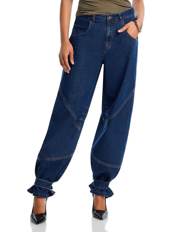 スティーブ マデン レディース ボトムス デニムパンツ ジーンズ STEVE MADDEN Tre High Rise Jeans in Dark Blue ブルー|ReVida 店