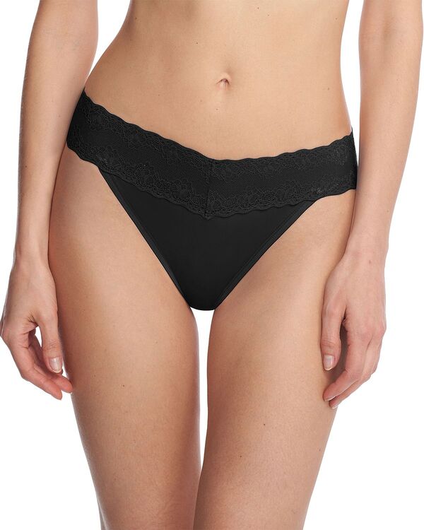 ナトリ レディース アンダー御召しもの ズボン下 Natori Bliss Perfectione Size Thong Black 黒いこと
