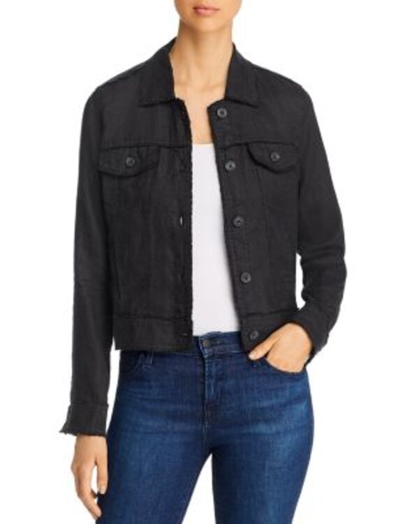 トッミーバハマ レディース アウター 上衣・上衣 リネン Tommy Bahama Two Palms Raw-Edge Linen Jacket Black 黒いこと