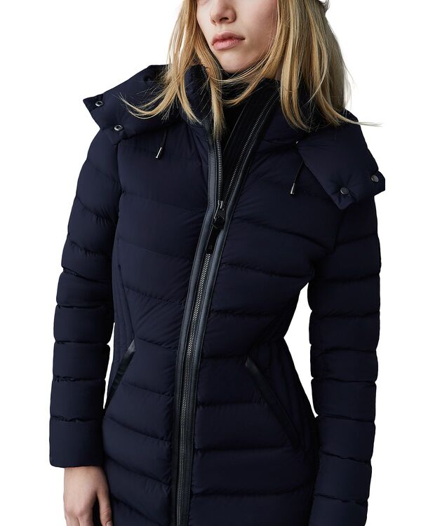 マッカージュ レディース アウター コート ダウン Mackage Farren Hoodedown Coat Navy ネイビー｜ReVida 店