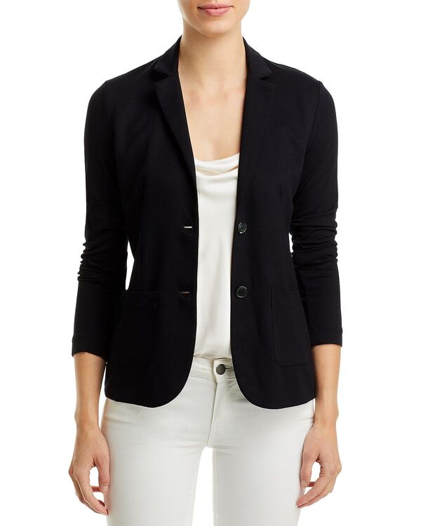 マジェスティック レディース アウター ジャケット・ブルゾン ブレザー Majestic Filaturesoftouch Two Button Blazer Noir