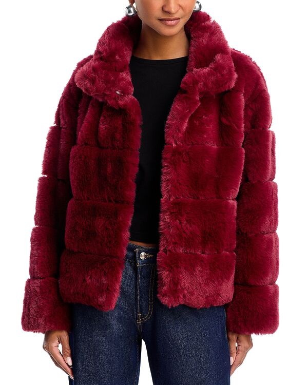 アクア レディース アウター ジャケット・ブルゾン AQUA Faux Fur Jacket - Exclusive Wine Tasting ワイン