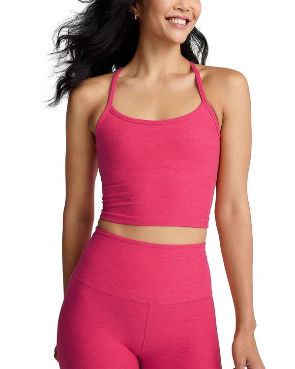 ビヨンドヨガ レディース トップス タンクトップ クロップド Beyond Yoga Spacedye Slim Racerback Cropped Tank Vivid Pink ピンク