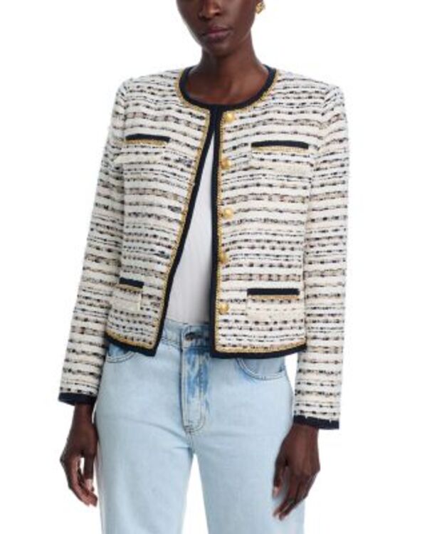 コビーハルペリン レディース アウター ジャケット・ブルゾン Kobi Halperin Kiera Textured Jacket Navy Multi ネイビー｜ReVida 店