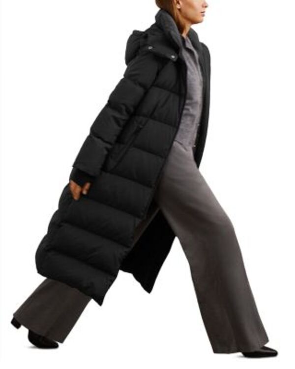 レイス レディース アウター コート プチ REISS Petite Colette Longline Puffer Coat Black ブラック
