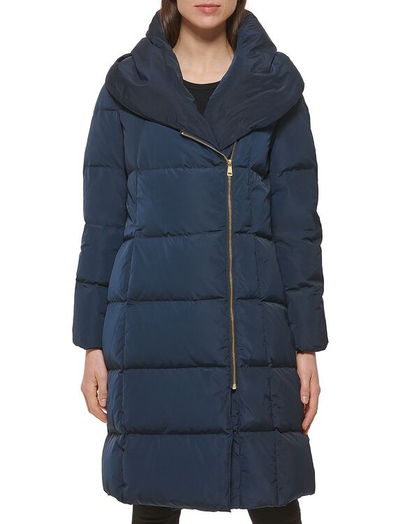 コールハーン レディース アウター コート ダウン Cole Haan Taffeta Down Zip Front Coat Navy ネイビー 58,680円