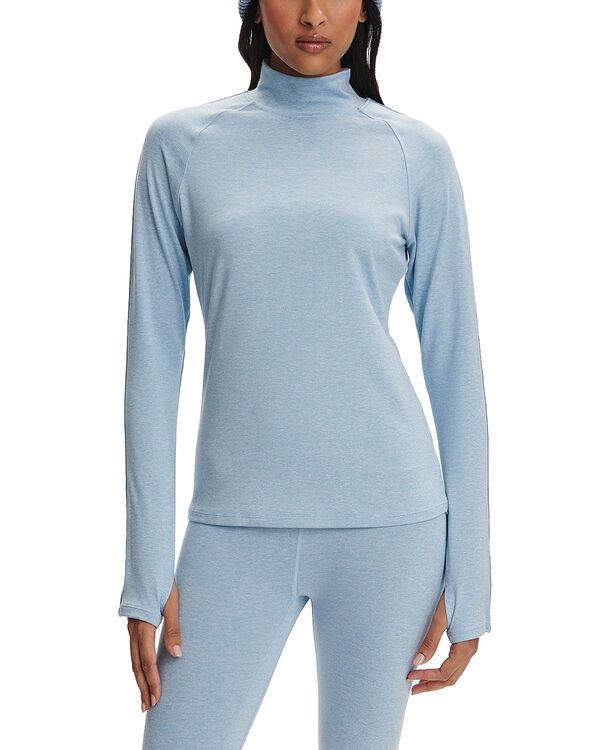 バーレイ レディース トップス Tシャツ モックネック Varley Always Warmock Neck Tee Glacier Marl マール