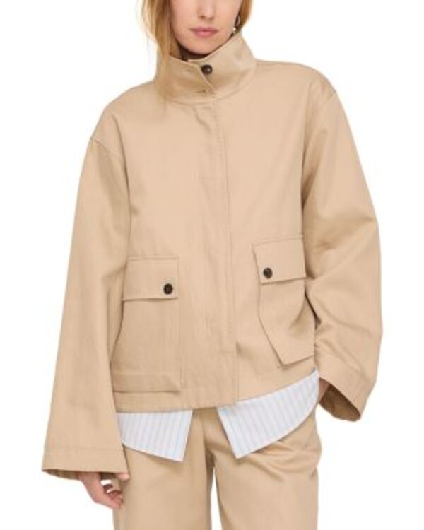ラファイエットワンフォーエイト レディース アウター 上衣・上衣 照明ランプ素っ首 Lafayette 148 New York Funnel Neck Cargo Pocket Jacket Natural