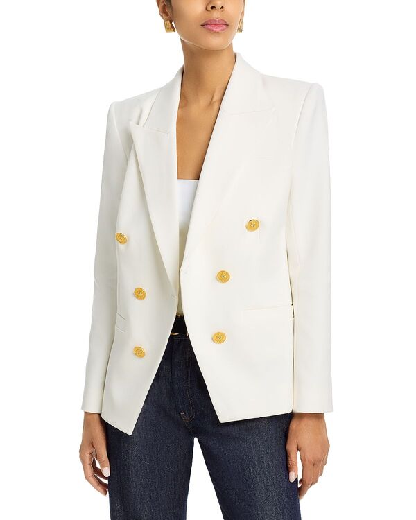 ラジャンス レディース アウター ジャケット・ブルゾン ブレザー L'AGENCE Kyomi Double Breasted Blazer White ホワイト