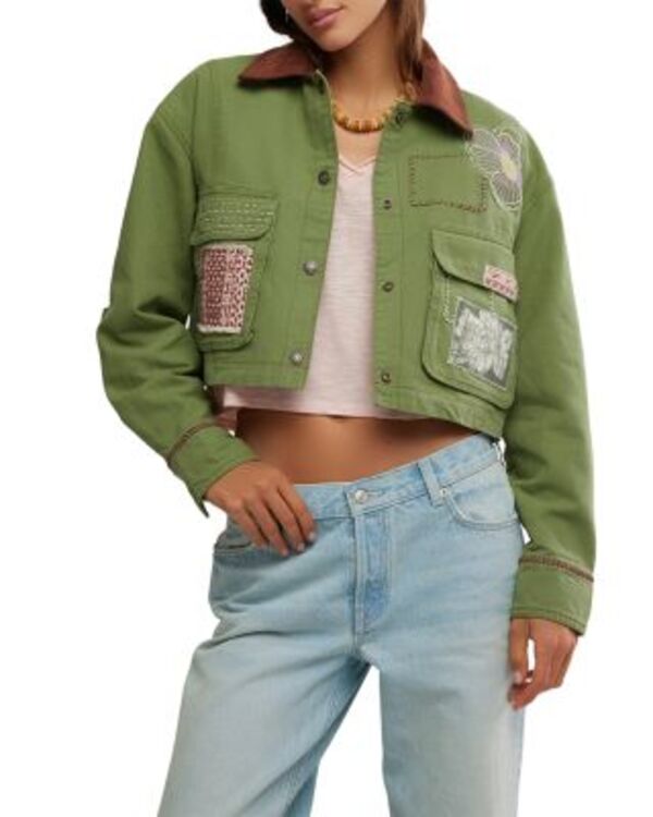 フリーピープル レディース アウター 上衣・上衣 Free People Martha Workwear Appliqus Jacket Callisto