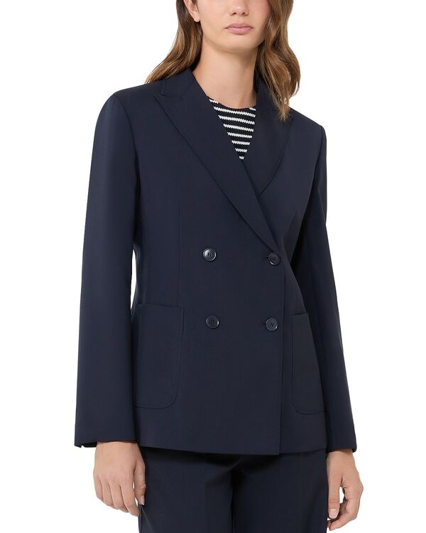 土日 マックスマーラ レディース アウター 上衣・上衣 スポーツジャケット Weekend Max Mara Wkdzinnia Double Breasted Blazer Navy 米国海軍
